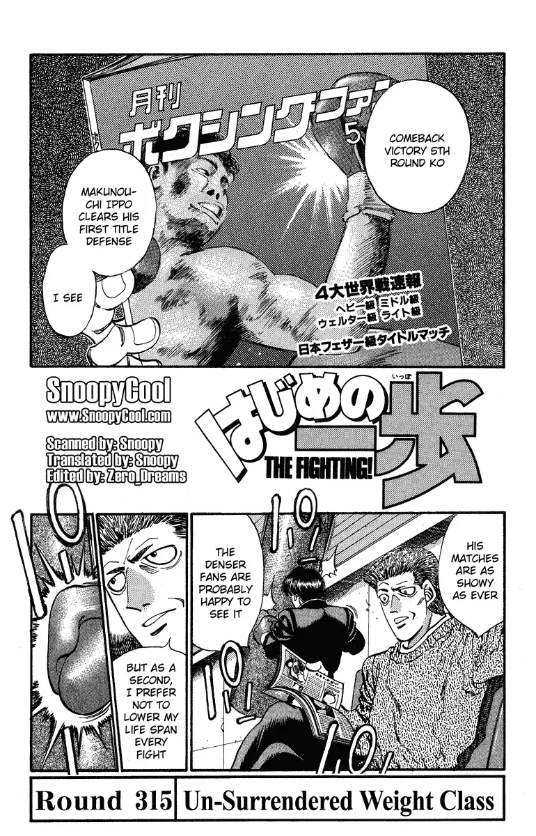 Read Hajime No Ippo - Chapter 315 - www.hajimenoippomanga.org | Image 1