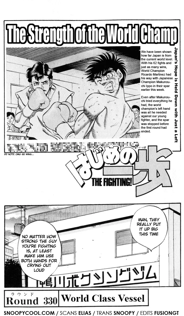 Read Hajime No Ippo - Chapter 330 - www.hajimenoippomanga.org | Image 1