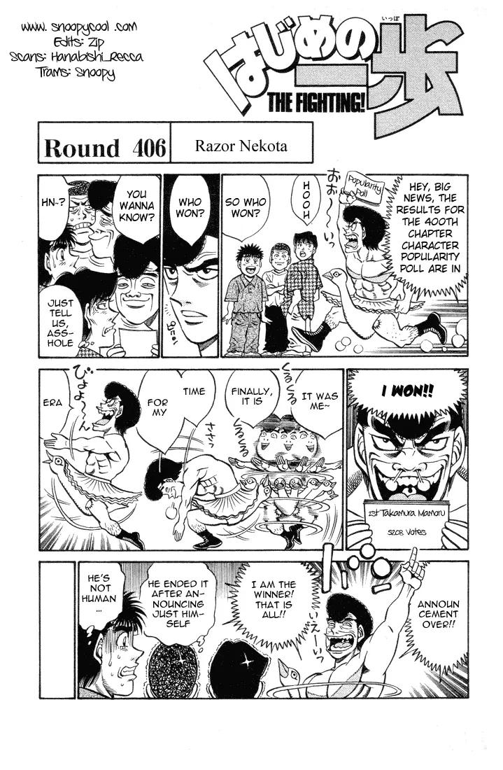 Read Hajime No Ippo - Chapter 406 - www.hajimenoippomanga.org | Image 1