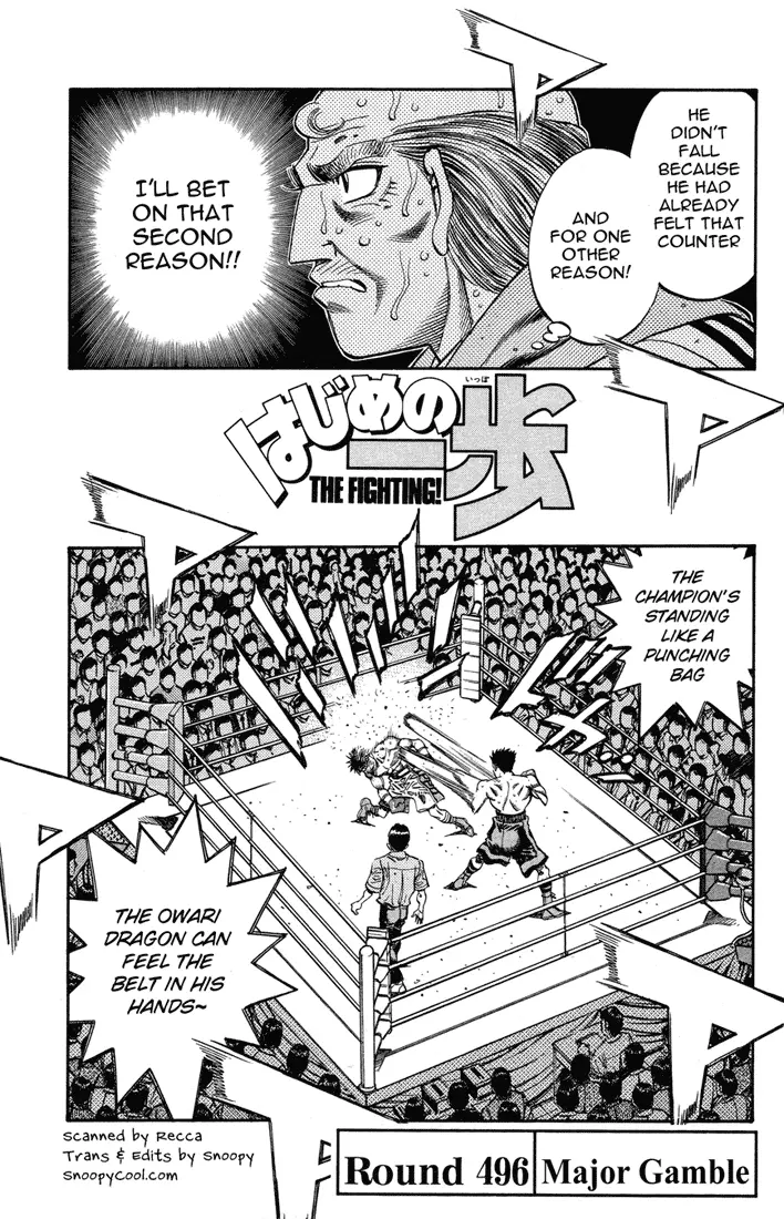 Read Hajime No Ippo - Chapter 496 - www.hajimenoippomanga.org | Image 1