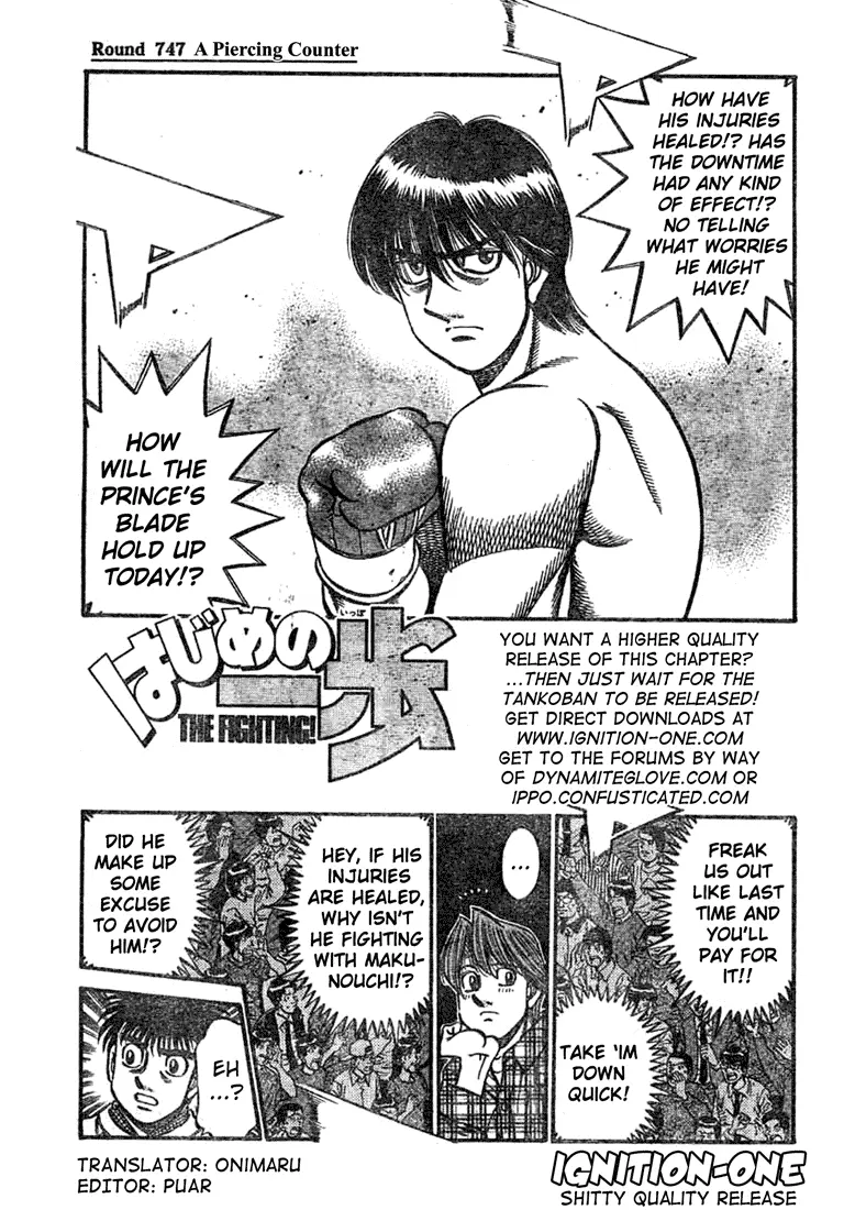 Read Hajime No Ippo - Chapter 747 - www.hajimenoippomanga.org | Image 1