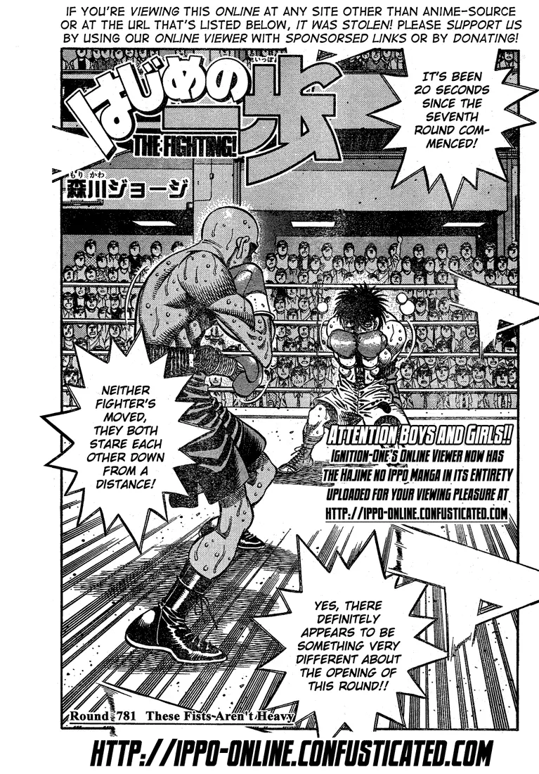 Read Hajime No Ippo - Chapter 781 - www.hajimenoippomanga.org | Image 1