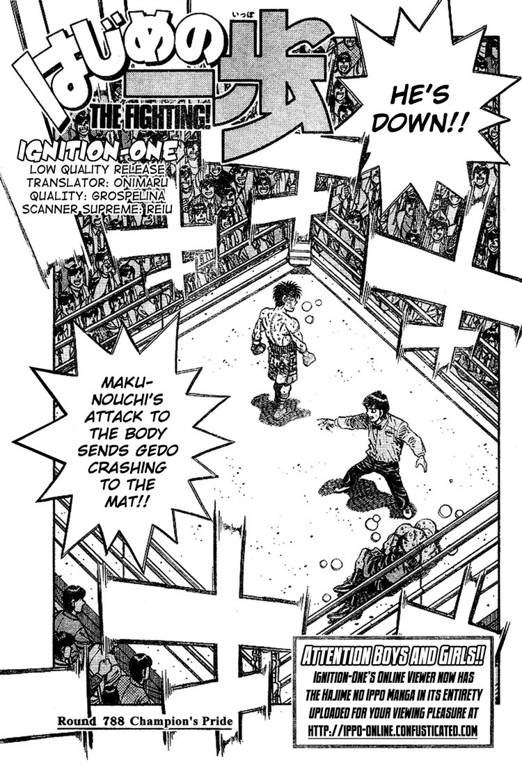 Read Hajime No Ippo - Chapter 788 - www.hajimenoippomanga.org | Image 1