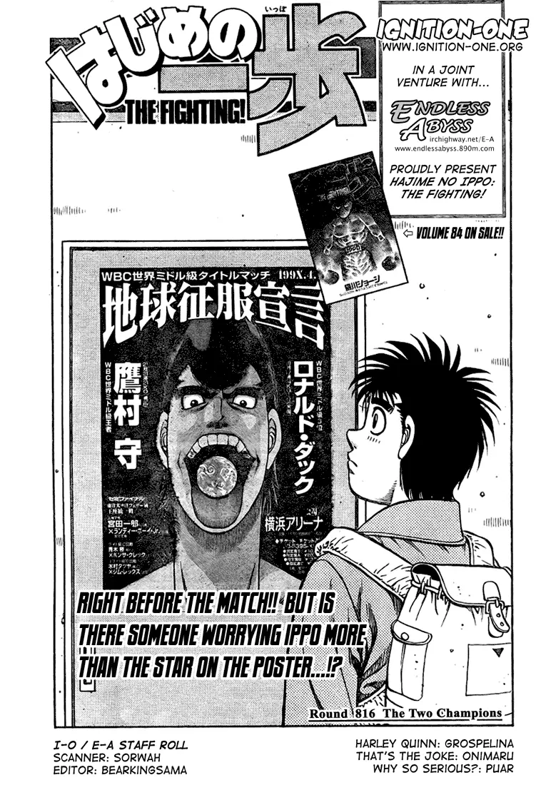Read Hajime No Ippo - Chapter 816 - www.hajimenoippomanga.org | Image 1