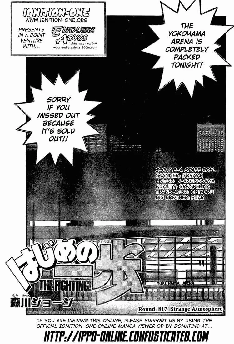 Read Hajime No Ippo - Chapter 817 - www.hajimenoippomanga.org | Image 1