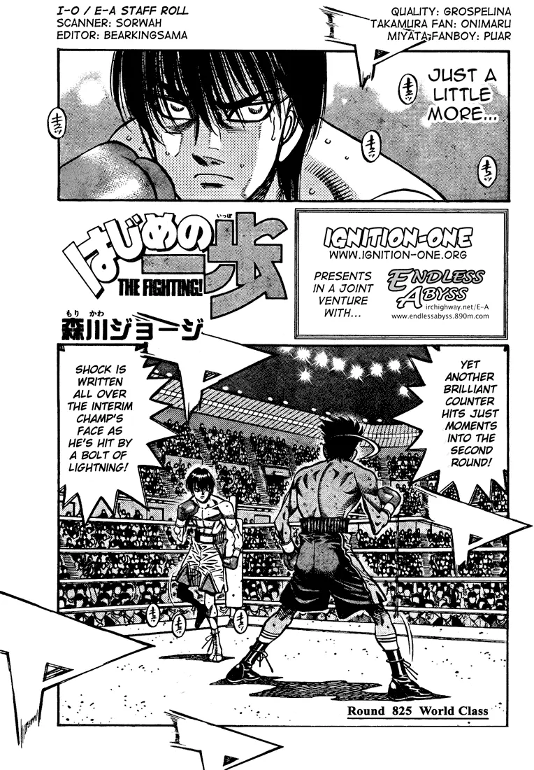 Read Hajime No Ippo - Chapter 825 - www.hajimenoippomanga.org | Image 1