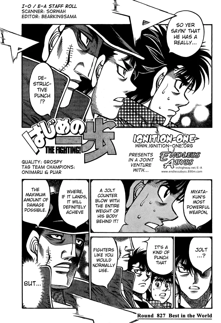 Read Hajime No Ippo - Chapter 827 - www.hajimenoippomanga.org | Image 1