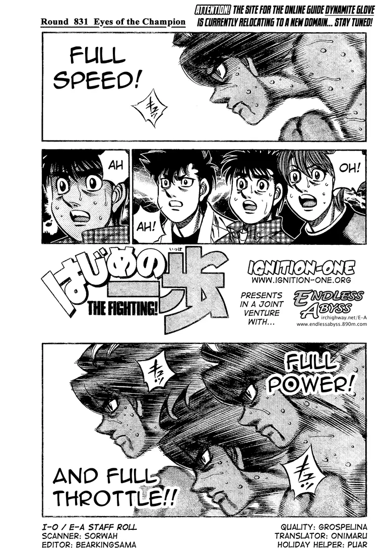 Read Hajime No Ippo - Chapter 831 - www.hajimenoippomanga.org | Image 1