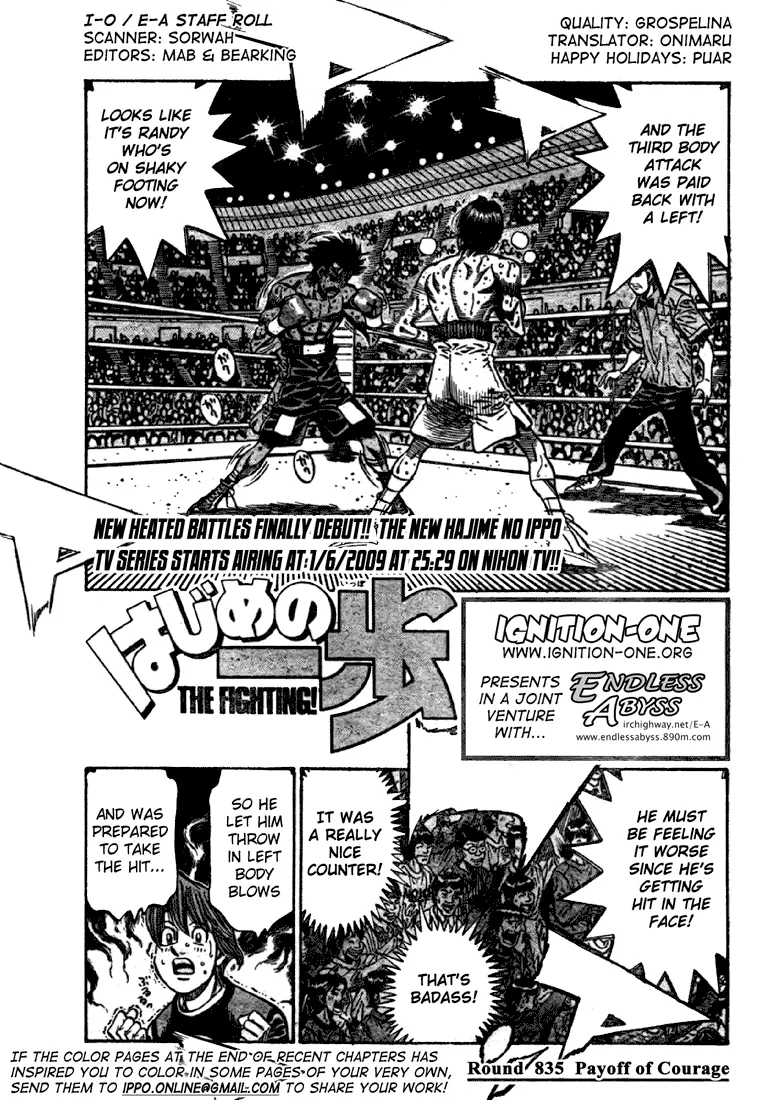 Read Hajime No Ippo - Chapter 835 - www.hajimenoippomanga.org | Image 1