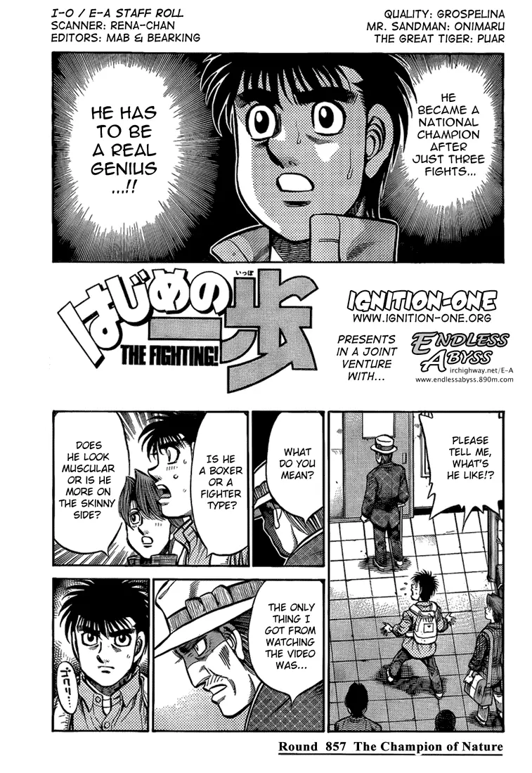 Read Hajime No Ippo - Chapter 857 - www.hajimenoippomanga.org | Image 1