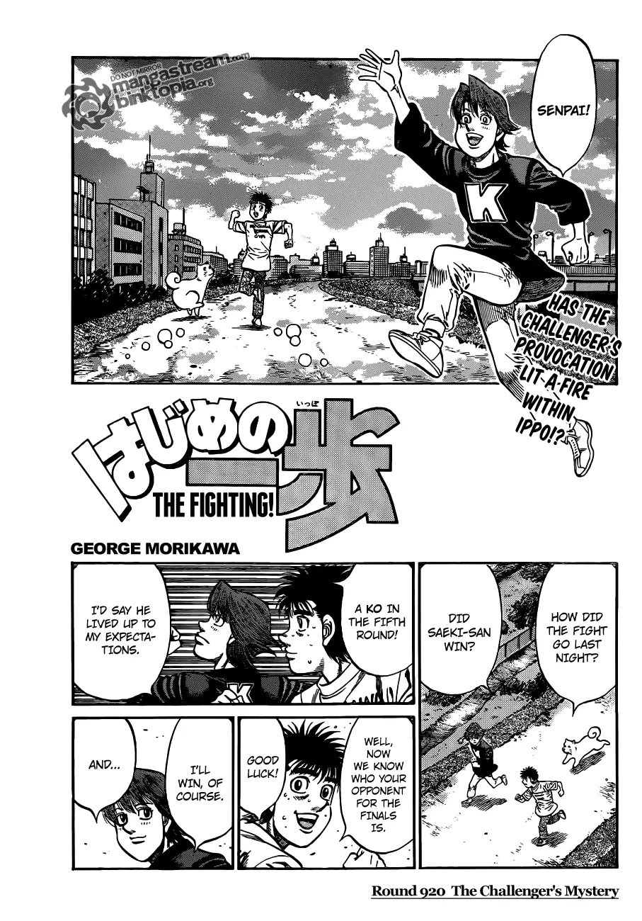 Read Hajime No Ippo - Chapter 920 - www.hajimenoippomanga.org | Image 1
