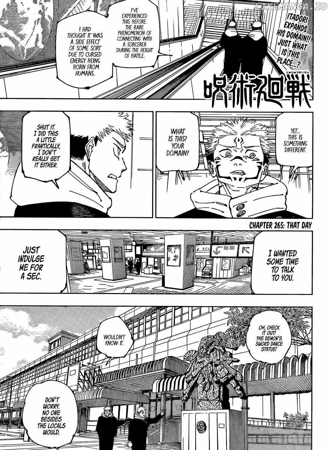 Read Jujutsu Kaisen - Chapter 265 - www.jujutsukaisenmnagafree.com | Image 2
