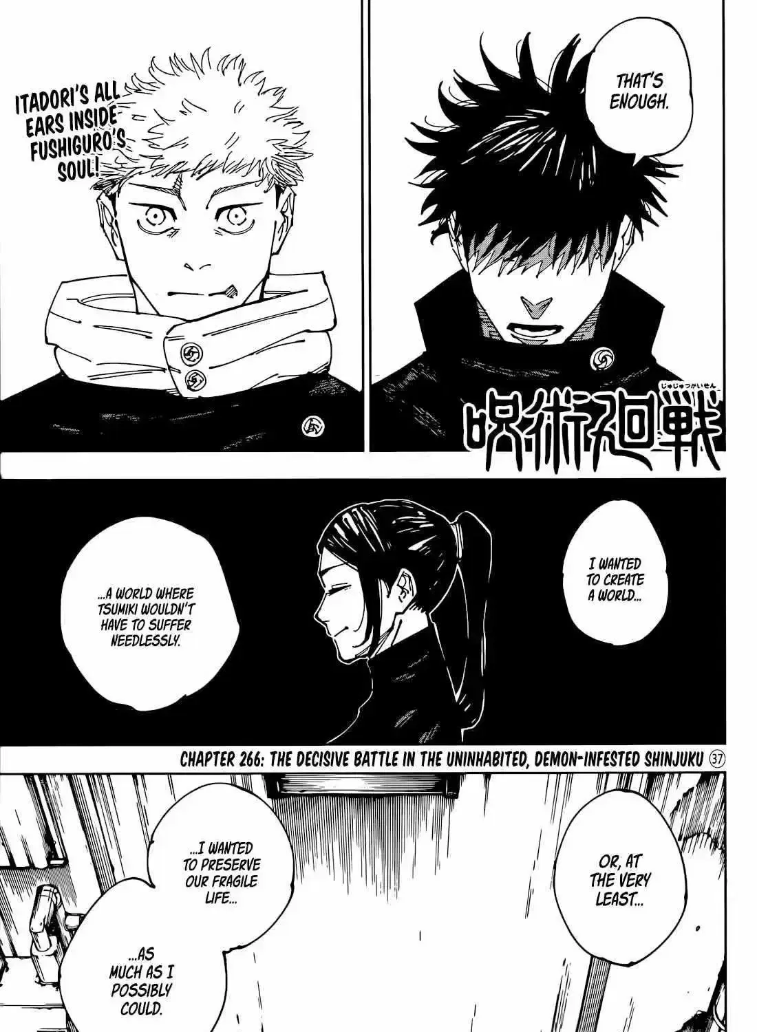 Read Jujutsu Kaisen - Chapter 266 - www.jujutsukaisenmnagafree.com | Image 1