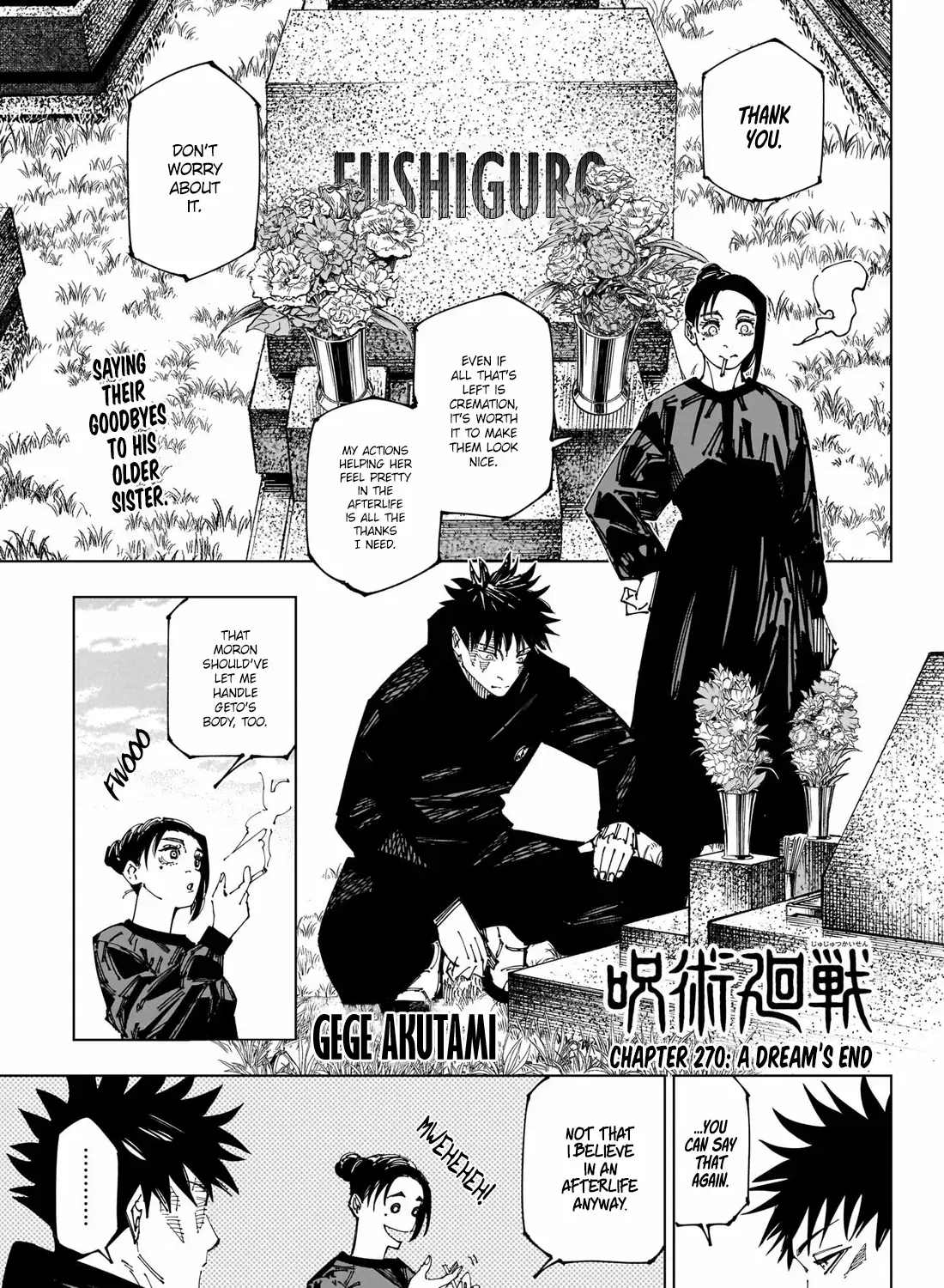 Read Jujutsu Kaisen - Chapter 270 - www.jujutsukaisenmnagafree.com | Image 1