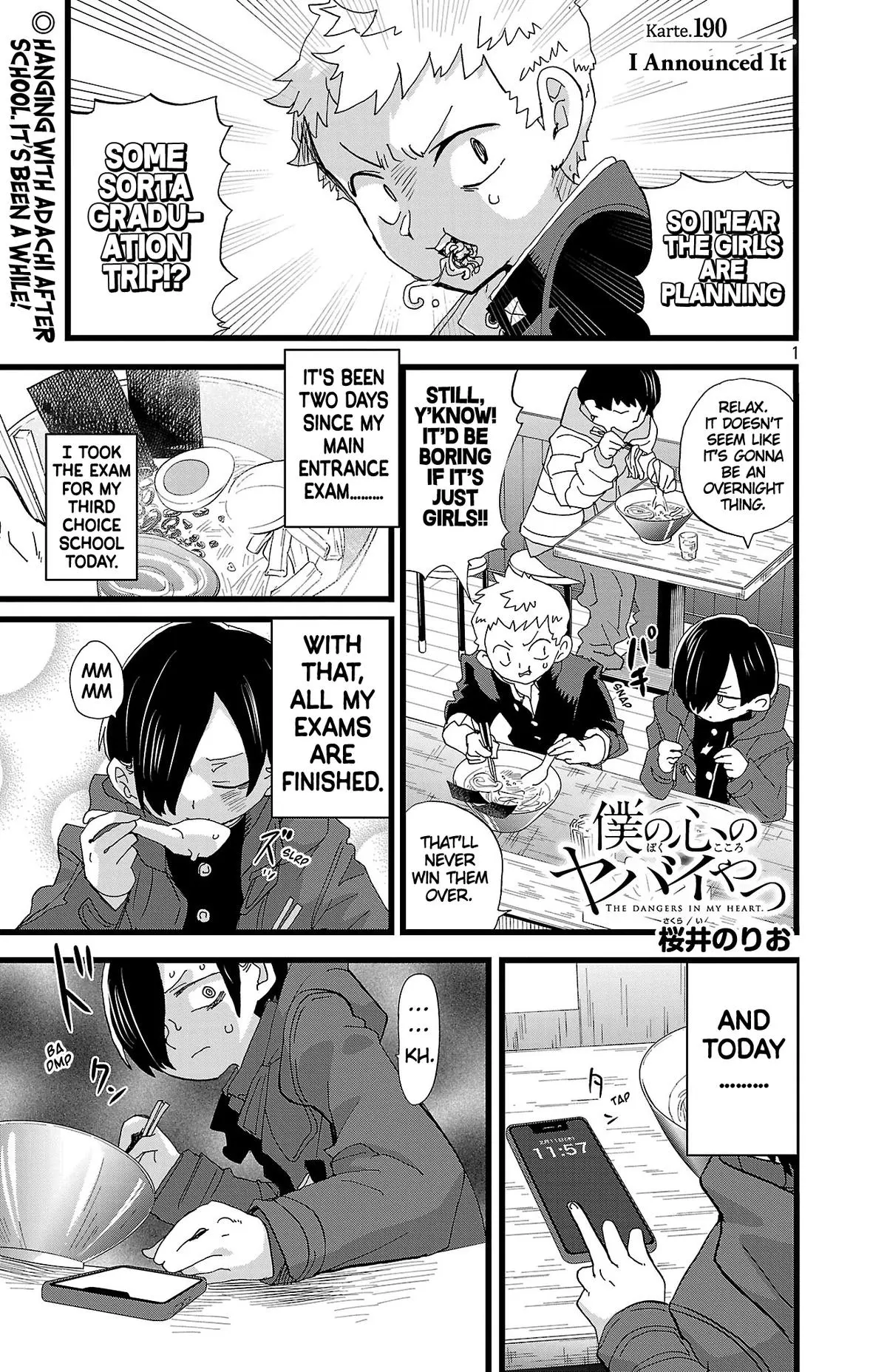 Read The Dangers In My Heart - Chapter 190 - www.thedangersinmyheartmanga.com | Image 2